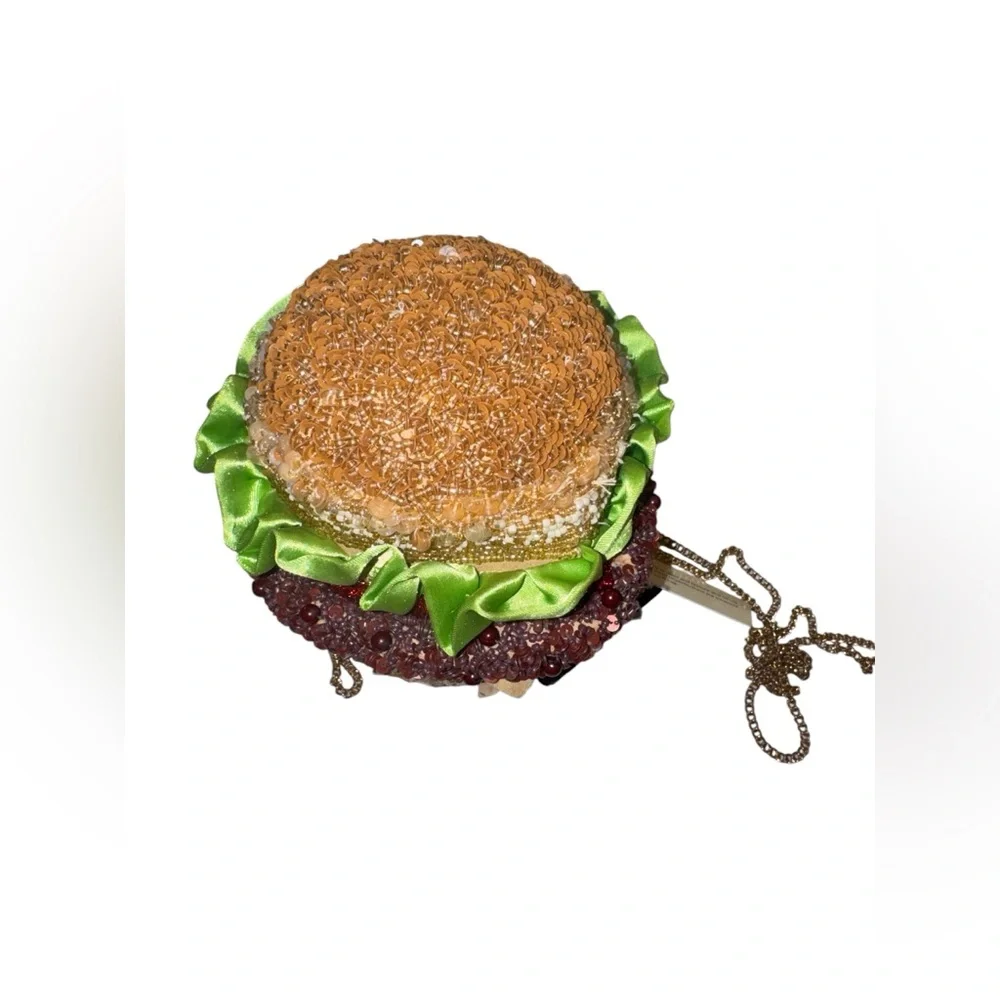 Beaded Hamburger Crossbody Bag by From India to You NWT #D - Picture 4 of 6